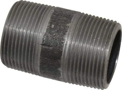 Made in USA - Schedule 80, 1-1/4" Diam x 2-1/2" Long Steel Black Pipe Nipple - Threaded - Eagle Tool & Supply