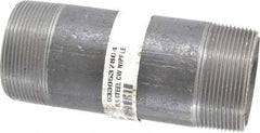 Made in USA - Schedule 80, 2" Diam x 5-1/2" Long Steel Black Pipe Nipple - Threaded - Eagle Tool & Supply