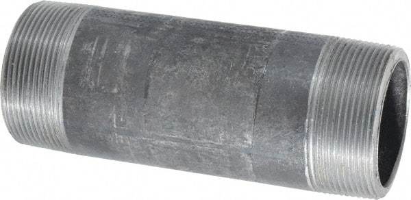 Made in USA - Schedule 80, 2" Diam x 6" Long Steel Black Pipe Nipple - Threaded - Eagle Tool & Supply