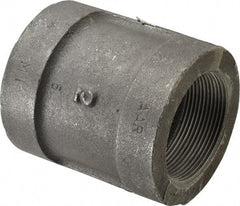 Made in USA - Size 2", Class 300, Malleable Iron Black Pipe Coupling - 300 psi, Threaded End Connection - Eagle Tool & Supply