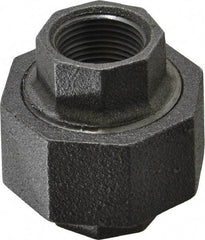Made in USA - Size 3/4", Class 300, Malleable Iron Black Pipe Union - 300 psi, Threaded End Connection - Eagle Tool & Supply