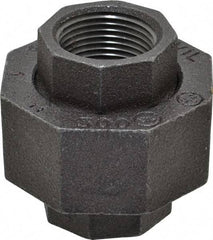 Made in USA - Size 1", Class 300, Malleable Iron Black Pipe Union - 300 psi, Threaded End Connection - Eagle Tool & Supply