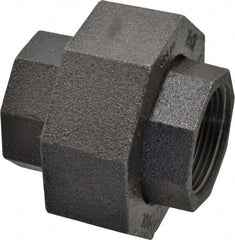 Made in USA - Size 1-1/4", Class 300, Malleable Iron Black Pipe Union - 300 psi, Threaded End Connection - Eagle Tool & Supply