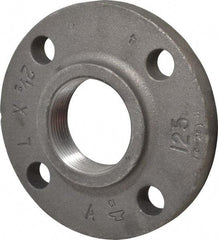 Made in USA - 2-1/2" Pipe, 7" OD, 1-1/8" Hub Length, Iron Threaded Pipe Flange - 3-9/16" Across Bolt Hole Centers, 7/8" Bolt Hole, 175 psi, Class 125 - Eagle Tool & Supply