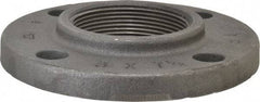 Made in USA - 3" Pipe, 7-1/2" OD, 1-3/16" Hub Length, Iron Threaded Pipe Flange - 4-1/4" Across Bolt Hole Centers, 7/8" Bolt Hole, 175 psi, Class 125 - Eagle Tool & Supply