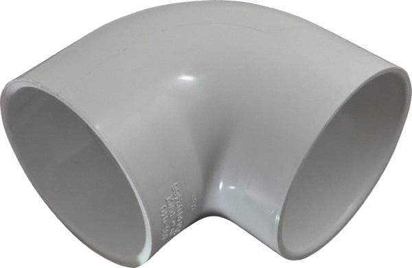 Value Collection - 4" PVC Plastic Pipe 90° Elbow - Schedule 40, Slip x Slip End Connections - Eagle Tool & Supply