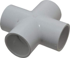 Value Collection - 1-1/2" PVC Plastic Pipe Cross - Schedule 40, All Slip End Connections - Eagle Tool & Supply
