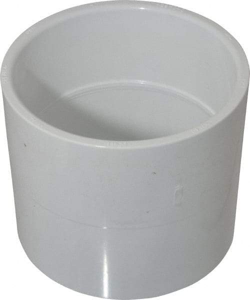 Value Collection - 4" PVC Plastic Pipe Coupling - Schedule 40, Slip x Slip End Connections - Eagle Tool & Supply