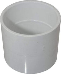 Value Collection - 4" PVC Plastic Pipe Coupling - Schedule 40, Slip x Slip End Connections - Eagle Tool & Supply