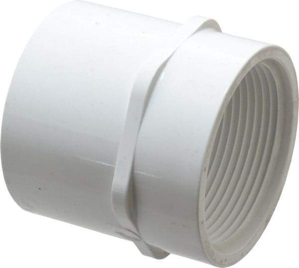 Value Collection - 2-1/2" PVC Plastic Pipe Female Adapter - Schedule 40, Slip x FIPT End Connections - Eagle Tool & Supply