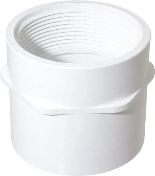 Value Collection - 3" PVC Plastic Pipe Female Adapter - Schedule 40, Slip x FIPT End Connections - Eagle Tool & Supply
