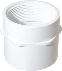 Value Collection - 3" PVC Plastic Pipe Female Adapter - Schedule 40, Slip x FIPT End Connections - Eagle Tool & Supply