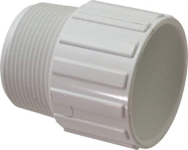 Value Collection - 2-1/2" PVC Plastic Pipe Male Adapter - Schedule 40, MIPT x Slip End Connections - Eagle Tool & Supply