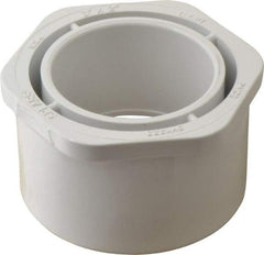 Value Collection - 3 x 2" PVC Plastic Pipe Bushing - Schedule 40, Spig x Slip End Connections - Eagle Tool & Supply