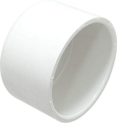 Value Collection - 3" PVC Plastic Pipe End Cap - Schedule 40, Slip End Connections - Eagle Tool & Supply