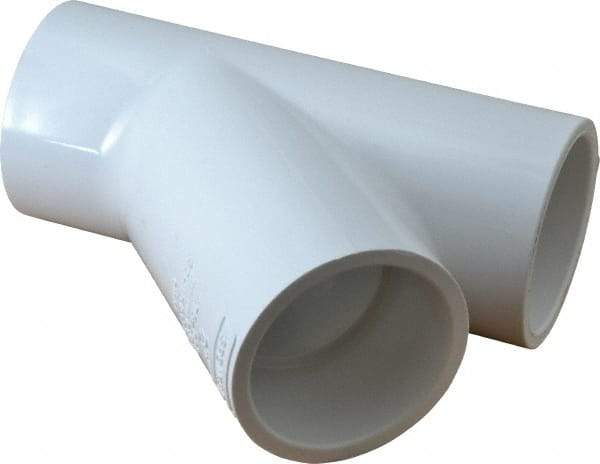 Value Collection - 2" PVC Plastic Pipe Wye - Schedule 40, Slip End Connections - Eagle Tool & Supply