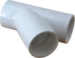 Value Collection - 2" PVC Plastic Pipe Wye - Schedule 40, Slip End Connections - Eagle Tool & Supply