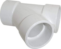 Value Collection - 3" PVC Plastic Pipe Wye - Schedule 40, Slip End Connections - Eagle Tool & Supply