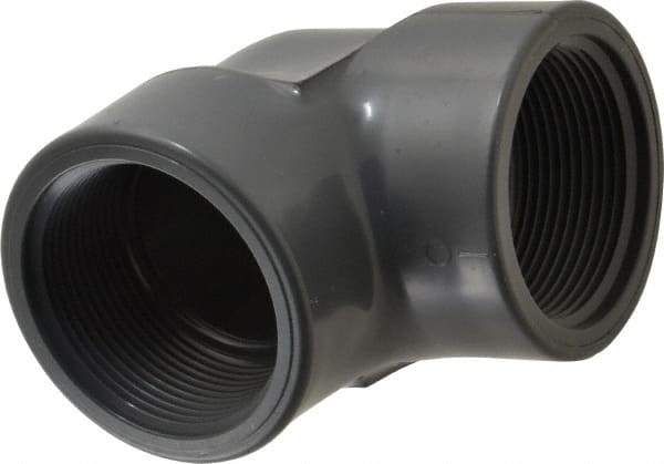 Value Collection - 2-1/2" PVC Plastic Pipe 90° Elbow - Schedule 80, FIPT x FIPT End Connections - Eagle Tool & Supply