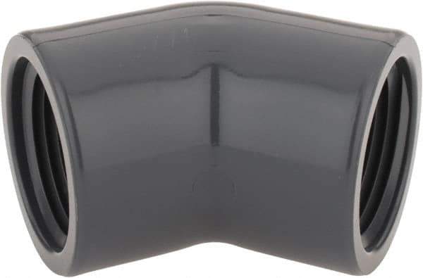Value Collection - 3/4" PVC Plastic Pipe 45° Elbow - Schedule 80, FIPT x FIPT End Connections - Eagle Tool & Supply