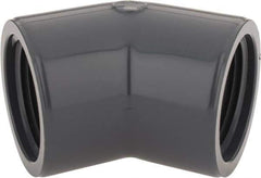 Value Collection - 1" PVC Plastic Pipe 45° Elbow - Schedule 80, FIPT x FIPT End Connections - Eagle Tool & Supply