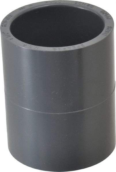 Value Collection - 1-1/2" PVC Plastic Pipe Coupling - Schedule 80, Slip x Slip End Connections - Eagle Tool & Supply