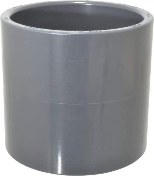 Value Collection - 4" PVC Plastic Pipe Coupling - Schedule 80, Slip x Slip End Connections - Eagle Tool & Supply