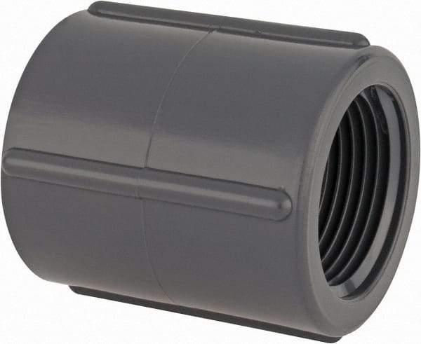 Value Collection - 1" PVC Plastic Pipe Coupling - Schedule 80, FIPT x FIPT End Connections - Eagle Tool & Supply