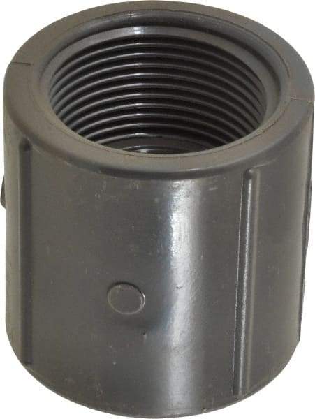 Value Collection - 1-1/4" PVC Plastic Pipe Coupling - Schedule 80, FIPT x FIPT End Connections - Eagle Tool & Supply