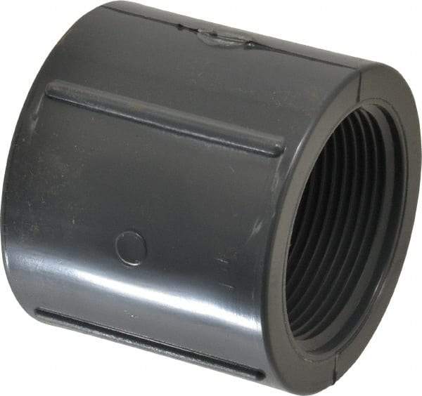 Value Collection - 1-1/2" PVC Plastic Pipe Coupling - Schedule 80, FIPT x FIPT End Connections - Eagle Tool & Supply