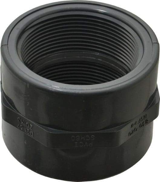 Value Collection - 2" PVC Plastic Pipe Coupling - Schedule 80, FIPT x FIPT End Connections - Eagle Tool & Supply