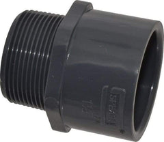 Value Collection - 1-1/2" PVC Plastic Pipe Male Adapter - Schedule 80, Slip x MIPT End Connections - Eagle Tool & Supply
