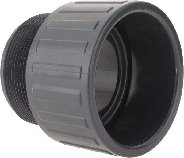 Value Collection - 3" PVC Plastic Pipe Male Adapter - Schedule 80, Slip x MIPT End Connections - Eagle Tool & Supply