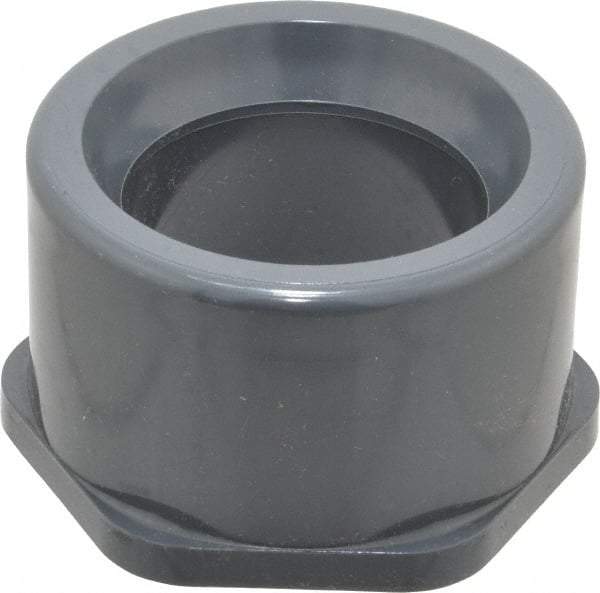 Value Collection - 3 x 2" PVC Plastic Pipe Bushing - Schedule 80, Spig x Slip End Connections - Eagle Tool & Supply
