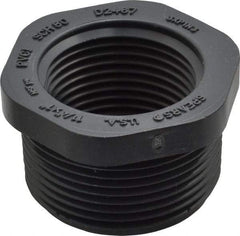 Value Collection - 1-1/4 x 1" PVC Plastic Pipe Bushing - Schedule 80, MIPT x FIPT End Connections - Eagle Tool & Supply