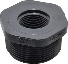 Value Collection - 1-1/2 x 3/4" PVC Plastic Pipe Bushing - Schedule 80, MIPT x FIPT End Connections - Eagle Tool & Supply