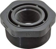 Value Collection - 2 x 1" PVC Plastic Pipe Bushing - Schedule 80, MIPT x FIPT End Connections - Eagle Tool & Supply