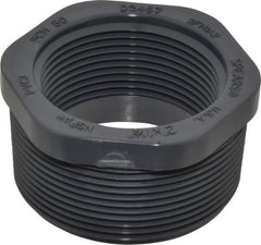 Value Collection - 2 x 1-1/2" PVC Plastic Pipe Bushing - Schedule 80, MIPT x FIPT End Connections - Eagle Tool & Supply