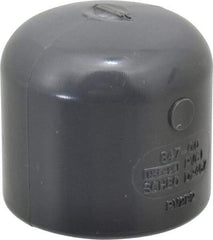 Value Collection - 1" PVC Plastic Pipe End Cap - Schedule 80, Slip End Connections - Eagle Tool & Supply