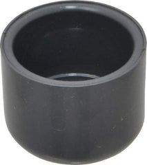 Value Collection - 1-1/2" PVC Plastic Pipe End Cap - Schedule 80, Slip End Connections - Eagle Tool & Supply