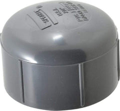Value Collection - 2-1/2" PVC Plastic Pipe End Cap - Schedule 80, FIPT End Connections - Eagle Tool & Supply
