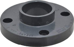 Value Collection - 2" PVC Plastic Pipe Flange (One Piece) - Schedule 80, Slip End Connections - Eagle Tool & Supply