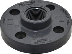Value Collection - 1" PVC Plastic Pipe Flange (One Piece) - Schedule 80, FIPT End Connections - Eagle Tool & Supply