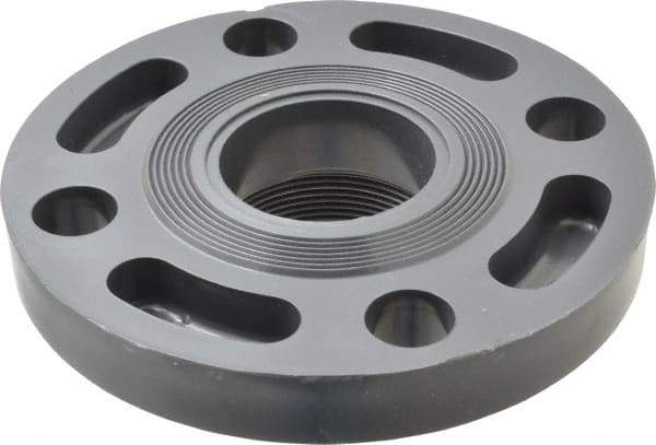 Value Collection - 2" PVC Plastic Pipe Flange (One Piece) - Schedule 80, FIPT End Connections - Eagle Tool & Supply