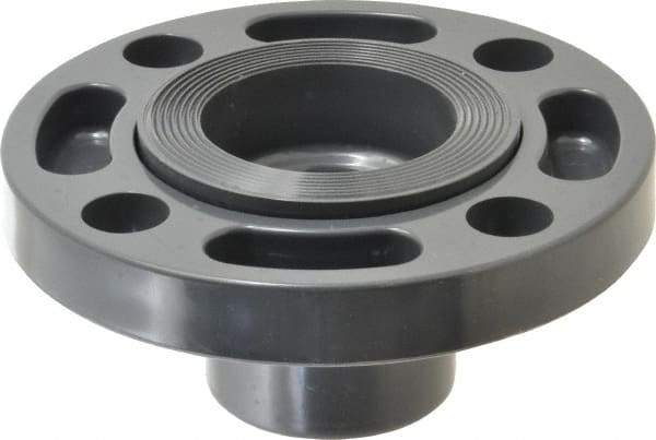 Value Collection - 2" PVC Plastic Pipe Flange (Two Piece) - Schedule 80, Spig End Connections - Eagle Tool & Supply