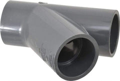 Value Collection - 2" PVC Plastic Pipe Wye - Schedule 80, Slip End Connections - Eagle Tool & Supply