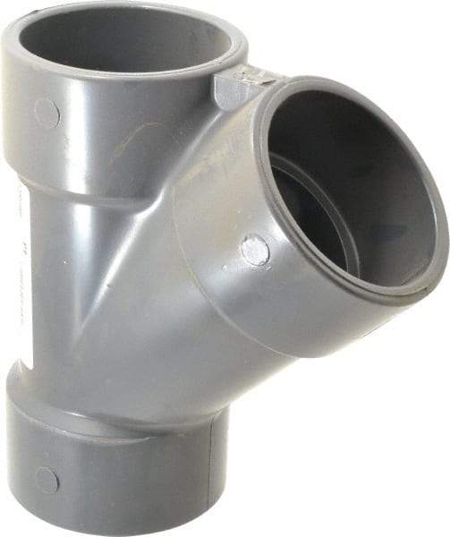 Value Collection - 3" PVC Plastic Pipe Wye - Schedule 80, Slip End Connections - Eagle Tool & Supply