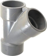 Value Collection - 3" PVC Plastic Pipe Wye - Schedule 80, Slip End Connections - Eagle Tool & Supply