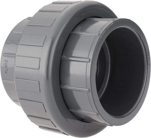 Value Collection - 3" PVC Plastic Pipe Union with EPDM O-Ring - Schedule 80, Slip x Slip End Connections - Eagle Tool & Supply