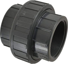 Value Collection - 3" PVC Plastic Pipe Union with EPDM O-Ring - Schedule 80, FIPT x FIPT End Connections - Eagle Tool & Supply